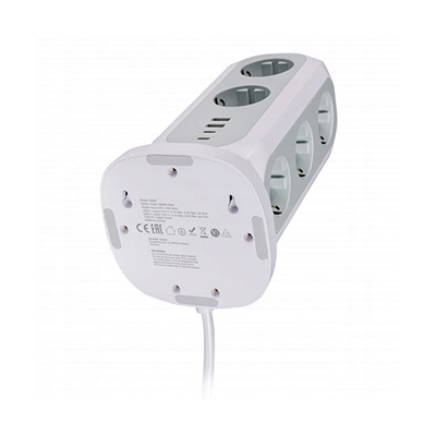 Stacja zasilania Tower Power gniazdo, biała, Verbatim