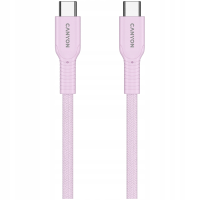 CANYON Kabel OnWire 60CL C-C 60W w oplocie 1m Różowy