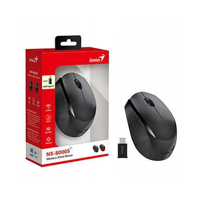 Genius NX-8000S Type-C Mysz bezprzewodowa, czarna, 1200DPI