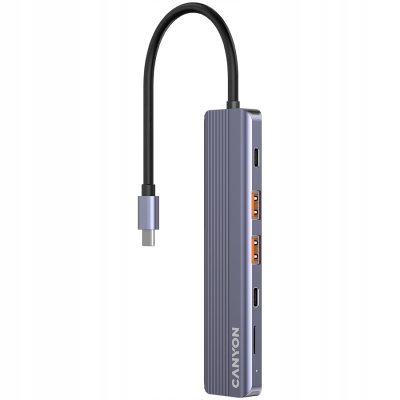 CANYON HUB DS-17 6 w 1 4k USB-C Szary