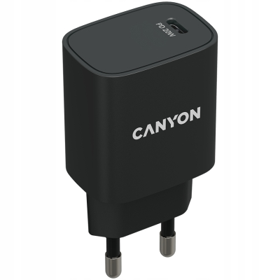 Canyon H-20 PD - ładowarka sieciowa USB-C 20 W Power Delivery (czarna)