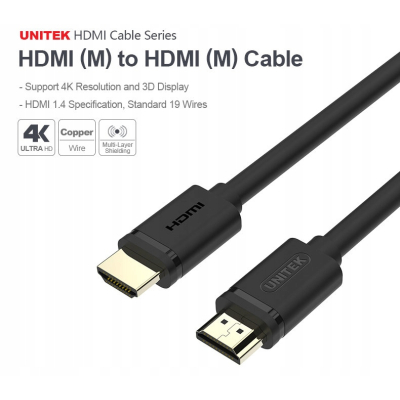 Unitek Y-C138M Kabel HDMI v1.4 2m GOLD