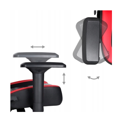 Fotel dla gracza Marvo CH-118, czarno-czerwona