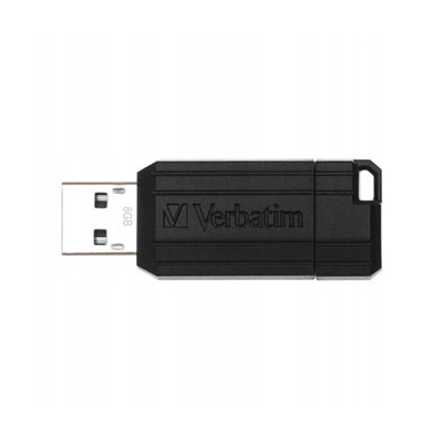 Verbatim USB flash disk, USB 2.0, 8GB, PinStripe, Store N Go, czarny, USB A