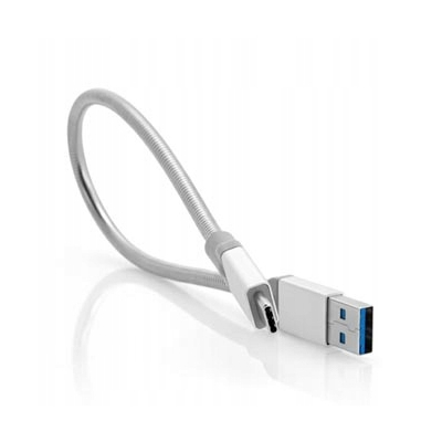 Verbatim USB kabel (3.1), USB A M - USB C (M), 0.3m, srebrny, box, 48868