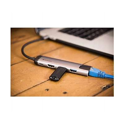 Verbatim USB (3.1) hub 5-port długość przewodu 15cm adapter USB C