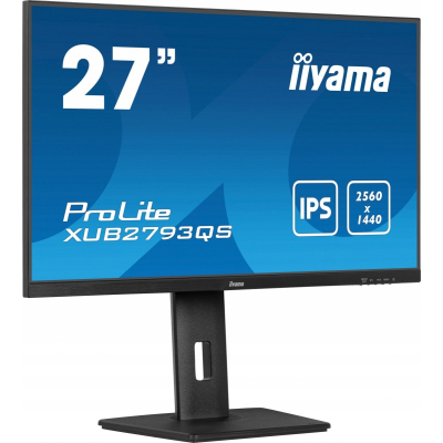 IIYAMA Monitor 27 cali XUB2793QS-B7 IPS QHD HAS(150mm) 100Hz 300cd