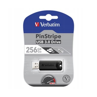 Verbatim USB flash disk USB 3.0 256GB PinStripe StoreNGo czarny 49320 USB A