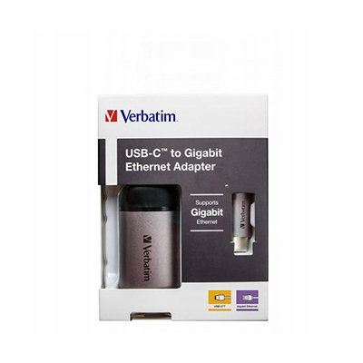 Verbatim USB(3.1) hub 1-port długość przewodu 10cm adapter USB C - Ethernet