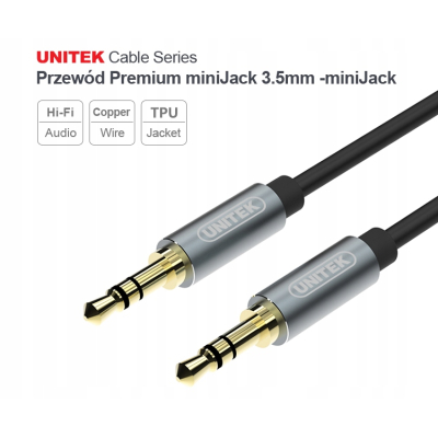 Unitek Y-C930ABK Kabel audio minijack 5m