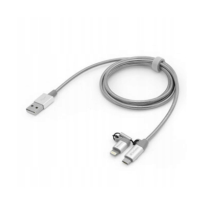 Verbatim USB kabel (2.0) USB A M - microUSB (M) + Lightning (M) 1m 48869