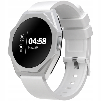 CANYON Smartwatch Otto SW 86 Srebrny - Ośmiokątny ekran 1,30