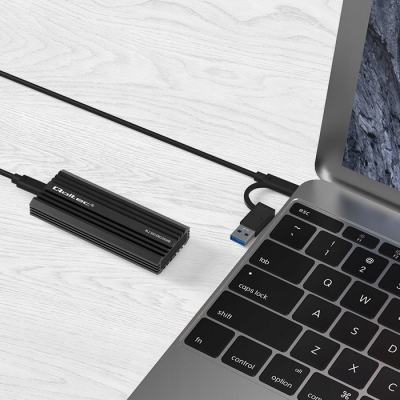 Qoltec Obudowa kieszeń NV2270 na dysk M.2 SSD SATA NVMe USB-C max 2TB