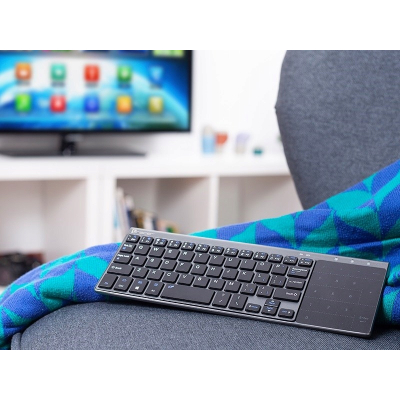 Tracer Klawiatura bezprzewodowa z touchpadem EXpert 2,4GHz membranowa szara