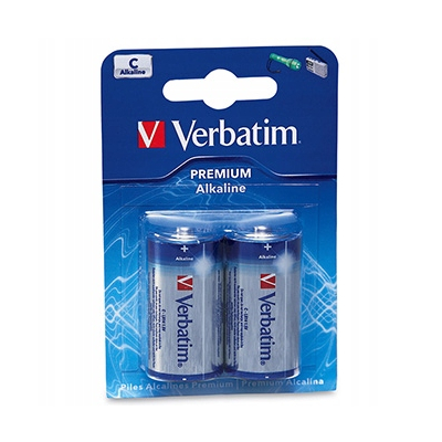 Verbatim Jednorazowa alkaliczna baterie C, 2-pack