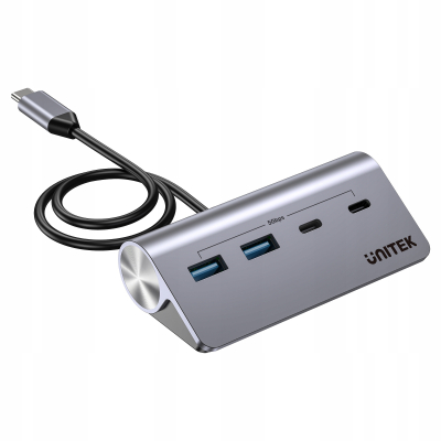 Unitek HUB aluminiowy USB-A/USB-C z 4 portami 5Gbp
