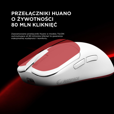 Rampage TILION Mysz bezprzewodowa Biała