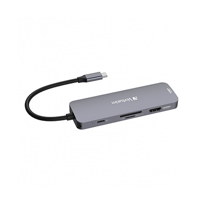 Verbatim USB (3.2) hub 8-port długość przewodu 15cm 1xUSB C 3xUSB A 2xHDMI