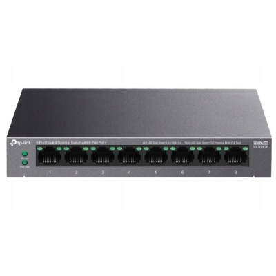 TP-LINK Przełącznik LS108GP 8xGE PoE+