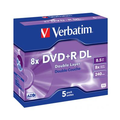 Verbatim DVD+R DataLife PLUS 8,5GB 8x jewel box 1 KUS Scratch Resistant