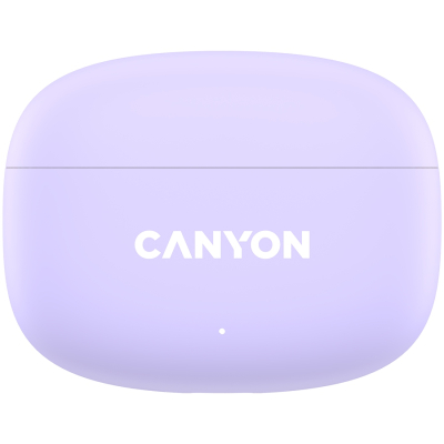 CANYON Słuchawki dokanałowe OnGo 9 Fioletowe ANC ENC USB C TWS