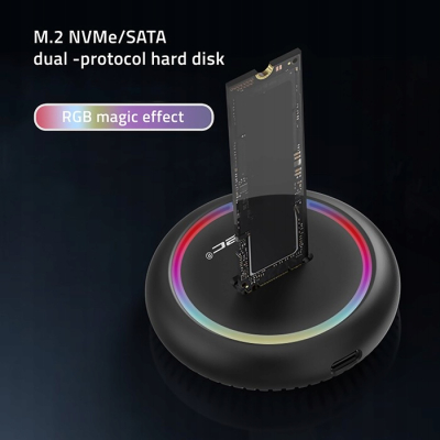 Qoltec Stacja dokująca dysków SSD M.2 NVMe SATA USB-C max 2TB