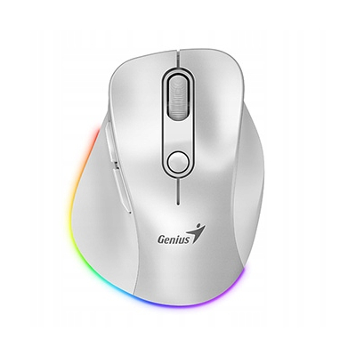 Genius Ergo 9000S Pro Mysz bezprzewodowa, biała, 2400DPI