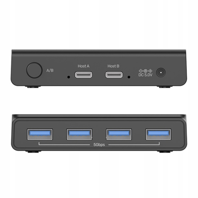 Unitek Przełącznik KVM 4x USB-A 5Gbps aktywny