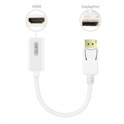 Adapter DisplayPort - HDMI 4K; Y-6332 BIAŁY