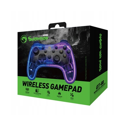 Gamepad Marvo GHOST 40, bezprzewodowy, wielokierunkowy, przezroczysty