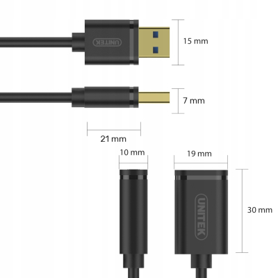 Unitek Y-C457GBK Przedłużacz USB 3.0 1m