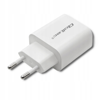 Qoltec Ładowarka sieciowa 18W 5-12V 1.5-3A USB typ C PD USB QC 3.0 Biała