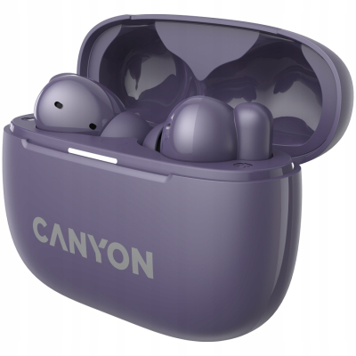CANYON Słuchawki dokanałowe OnGo 10 ANC i ENC Fioletowe