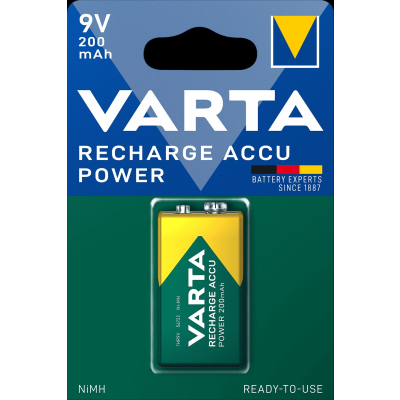 VARTA AKUMULATORY Hi-voltage 9V 200 mAh RECHARGE ACCU POWER 1szt