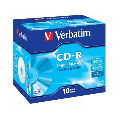 Verbatim CD-R 43428 High Capacity 10-pack 800MB 40x 90min. 12cm jewel box