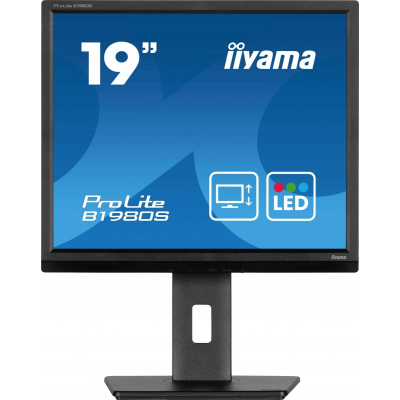 Monitor iiyama 19 cali B1980S-B1 HDMI, DP, PIVOT, HAS/150mm