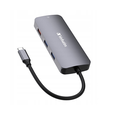 Verbatim USB (3.2) hub 9-port długość przewodu 15cm, 2x USB C, 3x USB A
