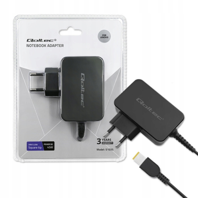 Qoltec Zasilacz do Lenovo 45W 20V 2.25A Slim tip+pin 51035