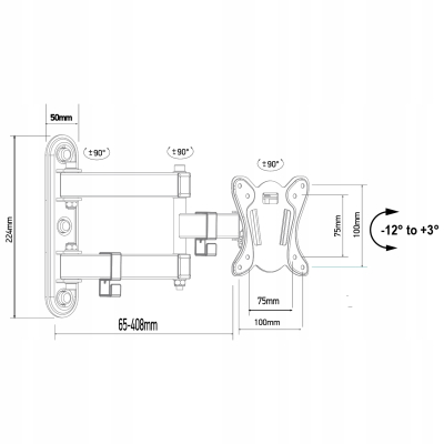 Maclean Uchwyt do telewizora max. VESA 100x100 13-32