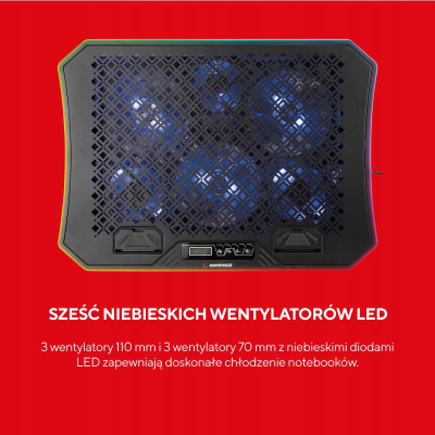 Rampage Podstawka Podkładka chłodząca pod laptopa 10-19