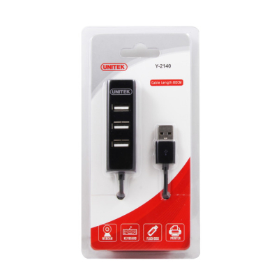 Unitek Y-2140 hub 4x USB 2.0 czarny