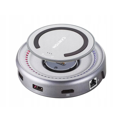 CANYON HUB DS-7 7in1 USB-C Ładowanie Qi Space Grey
