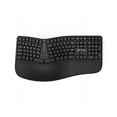 Powerton ERGO LANA Klawiatura ergonomiczna przewodowa (USB) CZ/SK, czarna