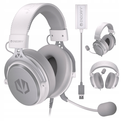 Słuchawki nauszne Endorfy Viro Plus USB Onyx White EY1A005