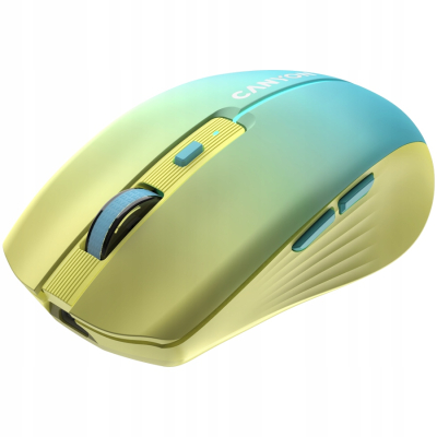 CANYON Mysz bezprzewodowa MW-44 Ładowanie USB-C Żółto - Niebieska
