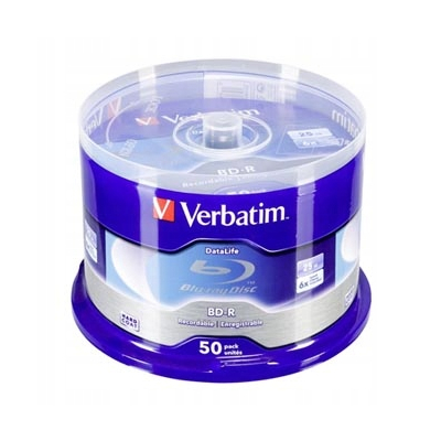 Verbatim BD-R, Single Layer 25GB, Single Layer, spindle, 43838, 6x 50-cake