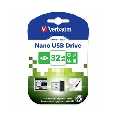 Verbatim USB flash disk USB 2.0 32GB Nano StoreNStay czarny 98130 USB A