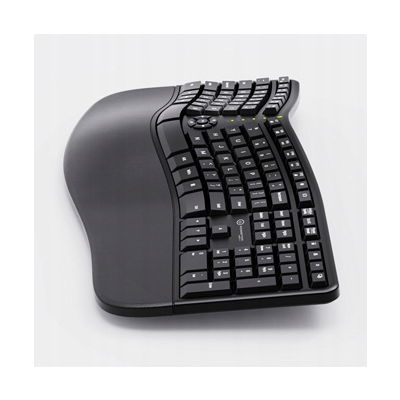 Powerton ERGO LANA Klawiatura ergonomiczna przewodowa (USB) US, czarna