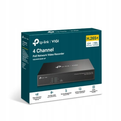 TP-LINK Rejestrator VIGI NVR1004H-4P 4 kanały