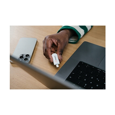 Verbatim USB flash disk, USB C, 128GB, Plectra, biały, 30229, USB C